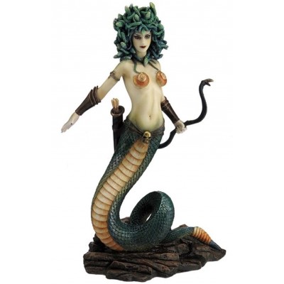 Medusa w/ Snake Hair Gorgon Lady Statue Sculpture *GREAT HOLIDAY GIFT!   223103267926